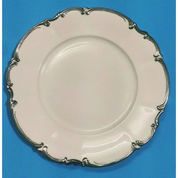 Hutschenreuther China Revere White with Platinum Trim Dinner Plate Sylvia Exc. - Picture 1 of 6
